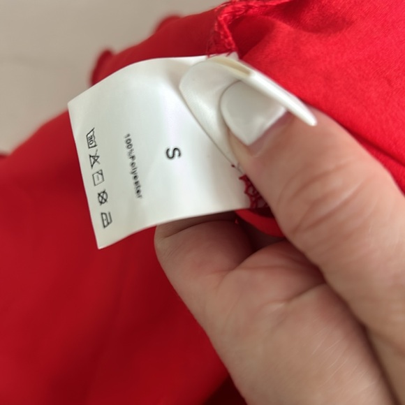 Red Ruffle Dress Size Small - Picture 6 of 6